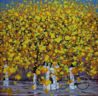 Painting titled "Sunny Autumn #8" by Xuan Khanh Nguyen, Original Artwork, Acrylic