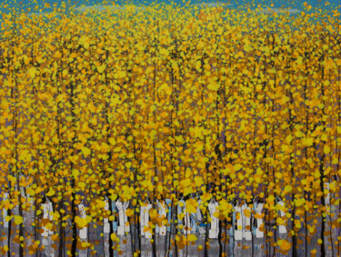 Schilderij getiteld "After autumn rain 4" door Xuan Khanh Nguyen, Origineel Kunstwerk, Acryl