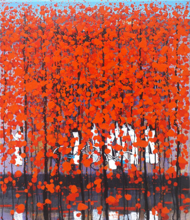 Schilderij getiteld "Late autumn 24" door Xuan Khanh Nguyen, Origineel Kunstwerk, Acryl