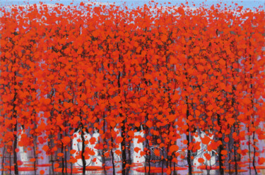Pintura titulada "late autumn 28" por Xuan Khanh Nguyen, Obra de arte original, Acrílico