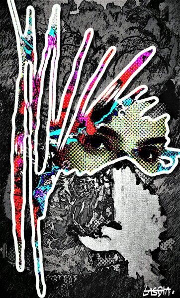 Digitale Kunst getiteld ""bibi gris"" door Xuélie.S, Origineel Kunstwerk, Digitaal Schilderwerk