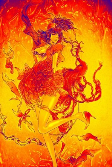 绘画 标题为“火之魅” 由Xu Fan, 原创艺术品