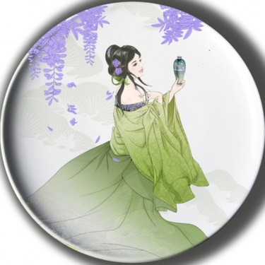数字艺术 标题为“仕女-月影” 由Xu Fan, 原创艺术品