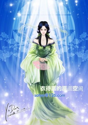 数字艺术 标题为“月魂” 由Xu Fan, 原创艺术品
