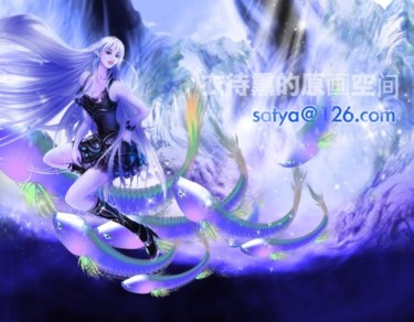 数字艺术 标题为“游鱼幻梦” 由Xu Fan, 原创艺术品