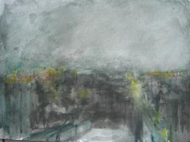 Painting titled "nuit jaune" by Xuyang Chu, Original Artwork