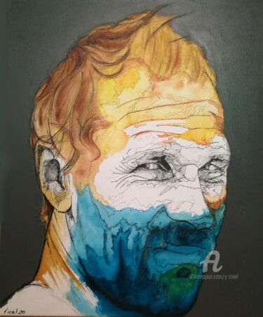 Painting titled "2020 - Yohan" by Yannick Civel, Original Artwork, Acrylic