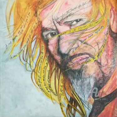 Painting titled "Florent Pagny" by Yannick Civel, Original Artwork, Acrylic