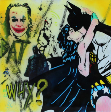 Bat Bad Kiss Картина под названием "Bat Bad Kiss" - Yann Fredericque, Подлинное произведение искусства, Рисунок распылителем краски