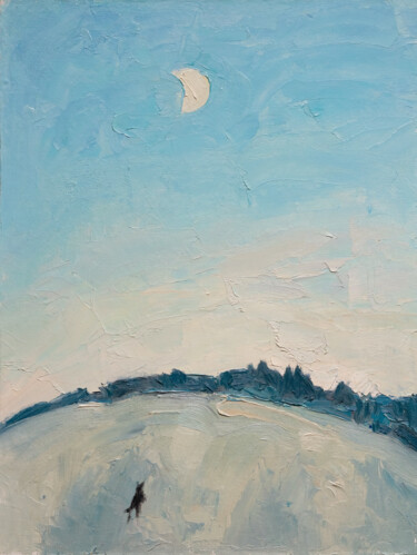 Pintura intitulada "After sunset" por Yuliya Kachan, Obras de arte originais, Óleo