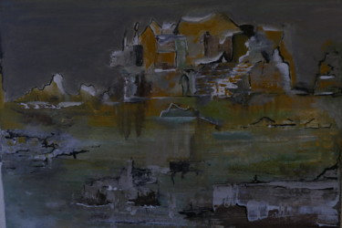 Pittura intitolato "Hiver toscan.jpg" da Yasmina Younes, Opera d'arte originale, Acrilico
