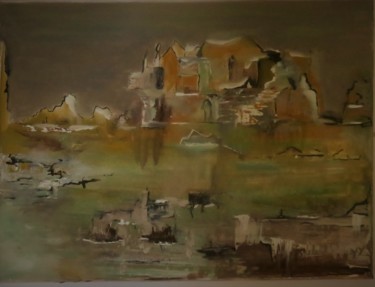 Painting titled "Hiver toscan  nouve…" by Yasmina Younes, Original Artwork, Acrylic