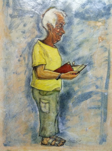 Painting titled "Vacance à Natanyah" by Yaacov Ye'Hezkel Corda, Original Artwork, Watercolor