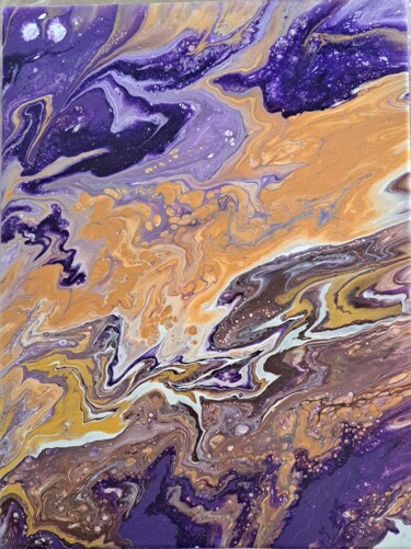 Pintura intitulada "Purple reality" por Yael Olga Benin, Obras de arte originais, Acrílico