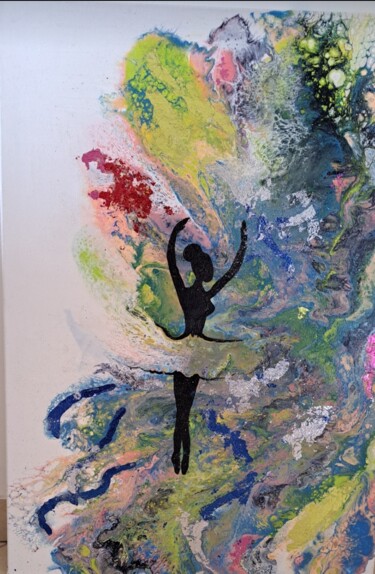 Картина под названием "Ballerina" - Yael Olga Benin, Подлинное произведение искусства, Акрил