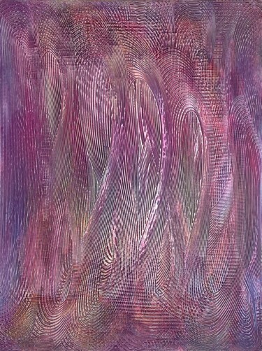 Schilderij getiteld "Eternity Waves III" door Yael Salomon, Origineel Kunstwerk, Acryl