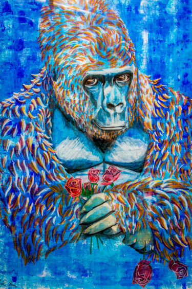 Tekening getiteld "Gorille" door Yaël Moon, Origineel Kunstwerk, Inkt