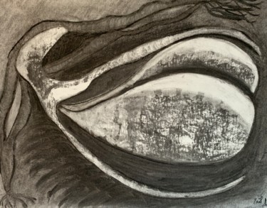 Drawing titled "Cliteros IV" by Yaël Moon, Original Artwork, Charcoal