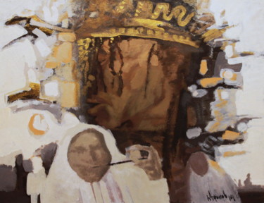 Картина под названием "Голос шамана. Портр…" - Yuri Afonov, Подлинное произведение искусства, Акрил