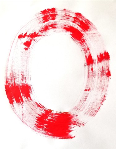 Картина под названием "Red Abstraction no.5" - Yağmur Turan, Подлинное произведение искусства, Акрил