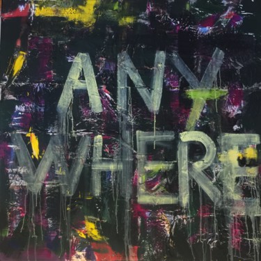 Malerei mit dem Titel "Anywhere" von Yağmur Turan, Original-Kunstwerk, Collagen