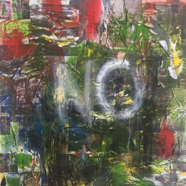 Painting titled "no" by Yağmur Turan, Original Artwork, Collages