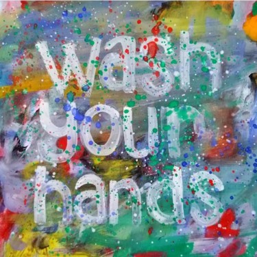 Peinture intitulée "wash your hands" par Yağmur Turan, Œuvre d'art originale, Aquarelle