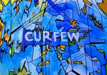 Painting titled "curfew" by Yağmur Turan, Original Artwork, Watercolor