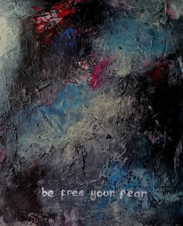 Ζωγραφική με τίτλο "be free your fear" από Yağmur Turan, Αυθεντικά έργα τέχνης, Ακρυλικό