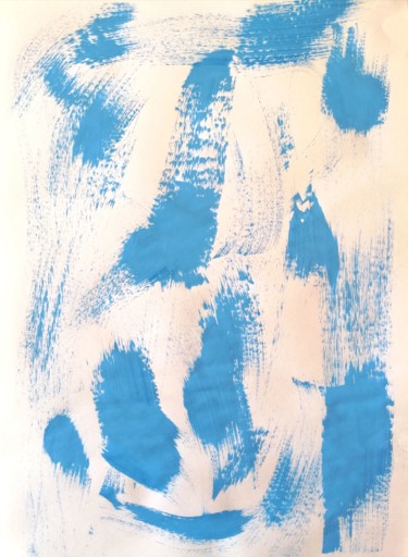Peinture intitulée "Blue Abstraction no…" par Yağmur Turan, Œuvre d'art originale, Acrylique