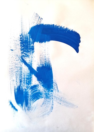 Картина под названием "Blue Abstraction no…" - Yağmur Turan, Подлинное произведение искусства, Акрил