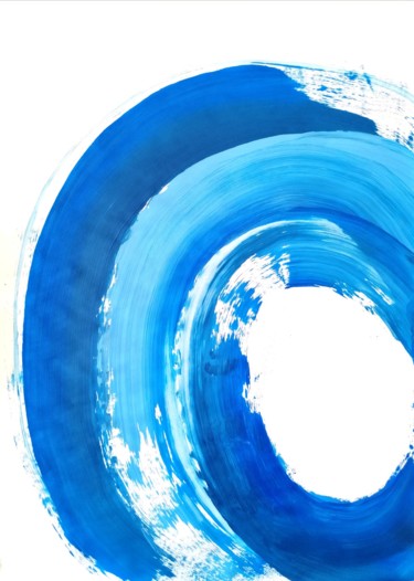 Pintura titulada "Blue Abstraction no…" por Yağmur Turan, Obra de arte original, Acrílico