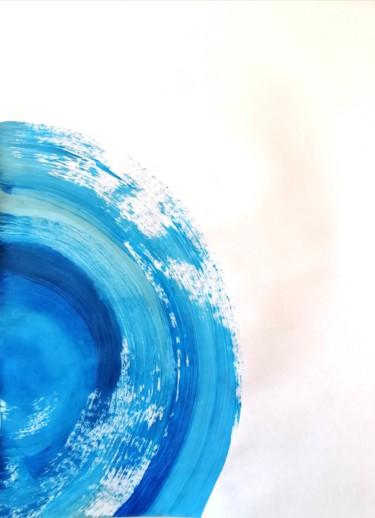 Pintura titulada "Blue Abstraction no…" por Yağmur Turan, Obra de arte original, Acrílico