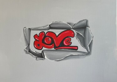 Картина под названием "LOVE3" - Yağmur Turan, Подлинное произведение искусства, Акрил