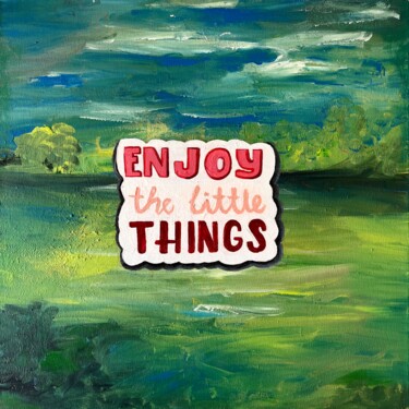Painting titled "enjoy little things" by Yağmur Turan, Original Artwork, Acrylic