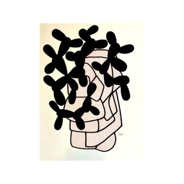 Succulents cactus Dessin intitulée "Succulents cactus" par Yahia Ouled Moussa, Œuvre d'art originale, Encre