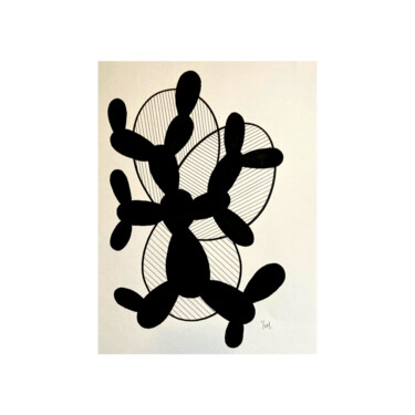 Succulents cactus 07 Drawing titled "Succulents cactus 07" by Yahia Ouled Moussa, Original Art, Ink