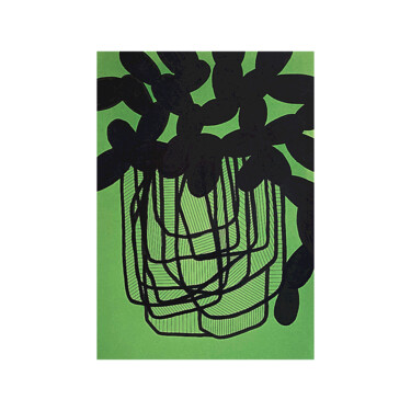 Dessin intitulée "« Succulents Cactus…" par Yahia Ouled Moussa, Œuvre d'art originale, Encre