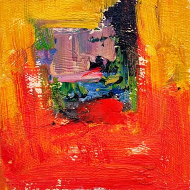 Painting titled "Abstract 929" by Yakir Zendo, Original Artwork, Acrylic Mounted on Cardboard