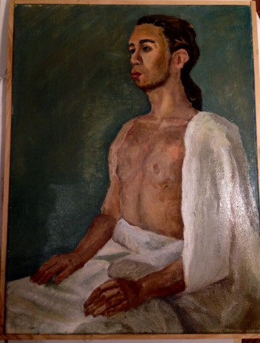 Peinture intitulée "человек" par Aleksandr Yakobyuk, Œuvre d'art originale, Huile