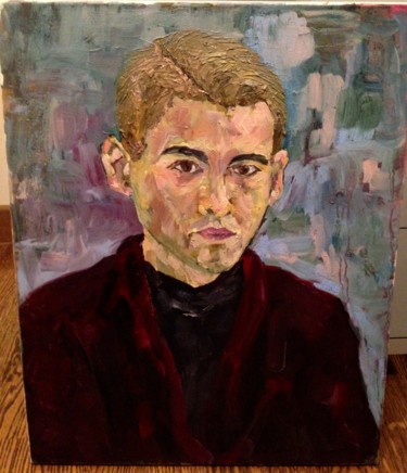Painting titled "автопортрет" by Aleksandr Yakobyuk, Original Artwork, Oil
