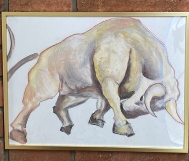 Peinture intitulée "buffalo" par Aleksandr Yakobyuk, Œuvre d'art originale, Pastel