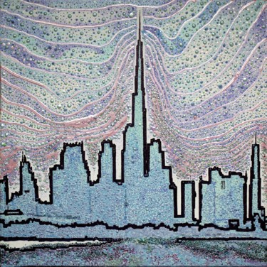 Malerei mit dem Titel "Burj Khalifa" von Svitlana Yatsenko, Original-Kunstwerk, Acryl
