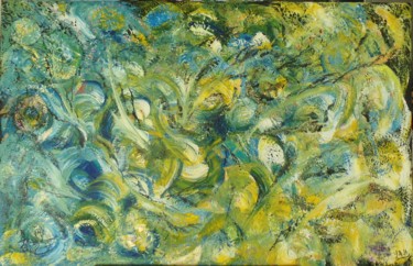 Pittura intitolato "tempête au cœur : L…" da Yakout Habri, Opera d'arte originale, Acrilico