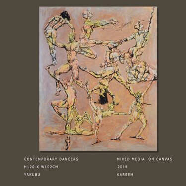 Pittura intitolato "Contemporary Dancers" da Yakubu Kareem Signature Art Gallery, Opera d'arte originale, Acrilico