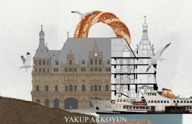 Arts numériques intitulée "HAYDARPAŞA GARI" par Yakup Akkoyun, Œuvre d'art originale, Peinture numérique