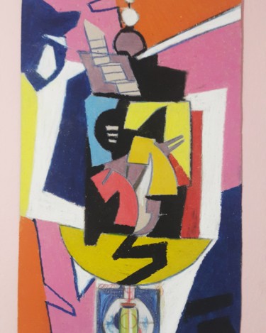 Malerei mit dem Titel "chess and horses" von Renginsözü, Original-Kunstwerk, Pastell