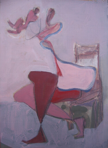 Pintura titulada "Mère et Enfent" por Yakzan Atassi, Obra de arte original, Acrílico Montado en Bastidor de camilla de madera