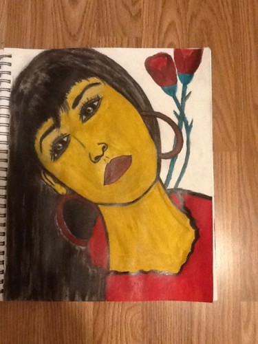 Painting titled "Selena" by Yale Quiles, Original Artwork