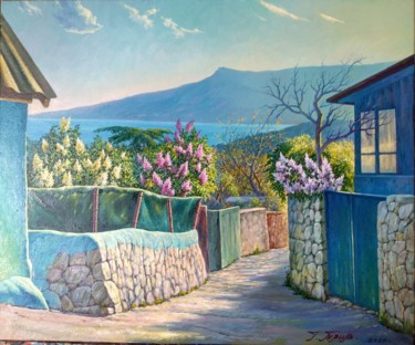 Картина под названием "Весенний аромат" - Георгий Триль, Подлинное произведение искусства, Масло Установлен на Деревянная ра…